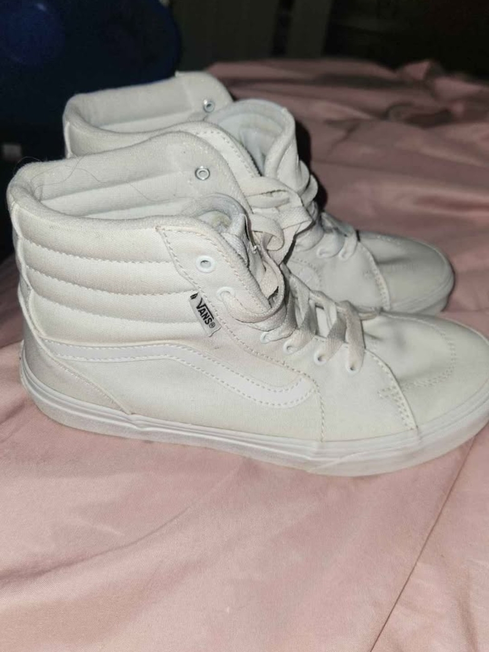 Vans White Youth High-Top Sneakers